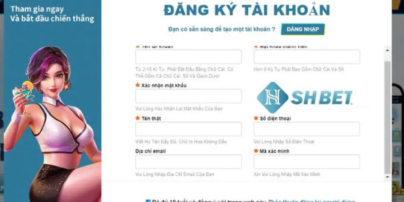 Hướng dẫn đăng ký thành công tài khoản Shbet